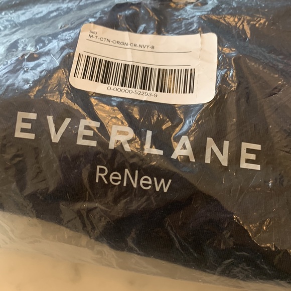 Everlane The Essential Organic Crew T-Shirt Top Navy Mens Size XL - Picture 9 of 11